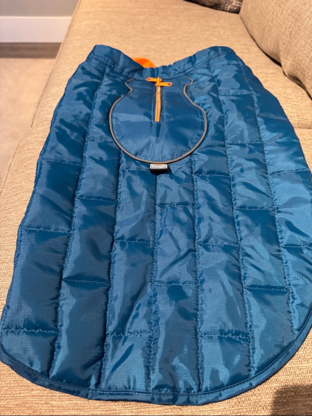 Kurgo Teal Dog Jacket with Orange Accent